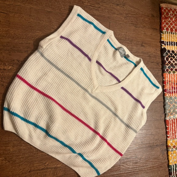 Soft and casual vintage striped vest size Medium - Picture 1 of 4